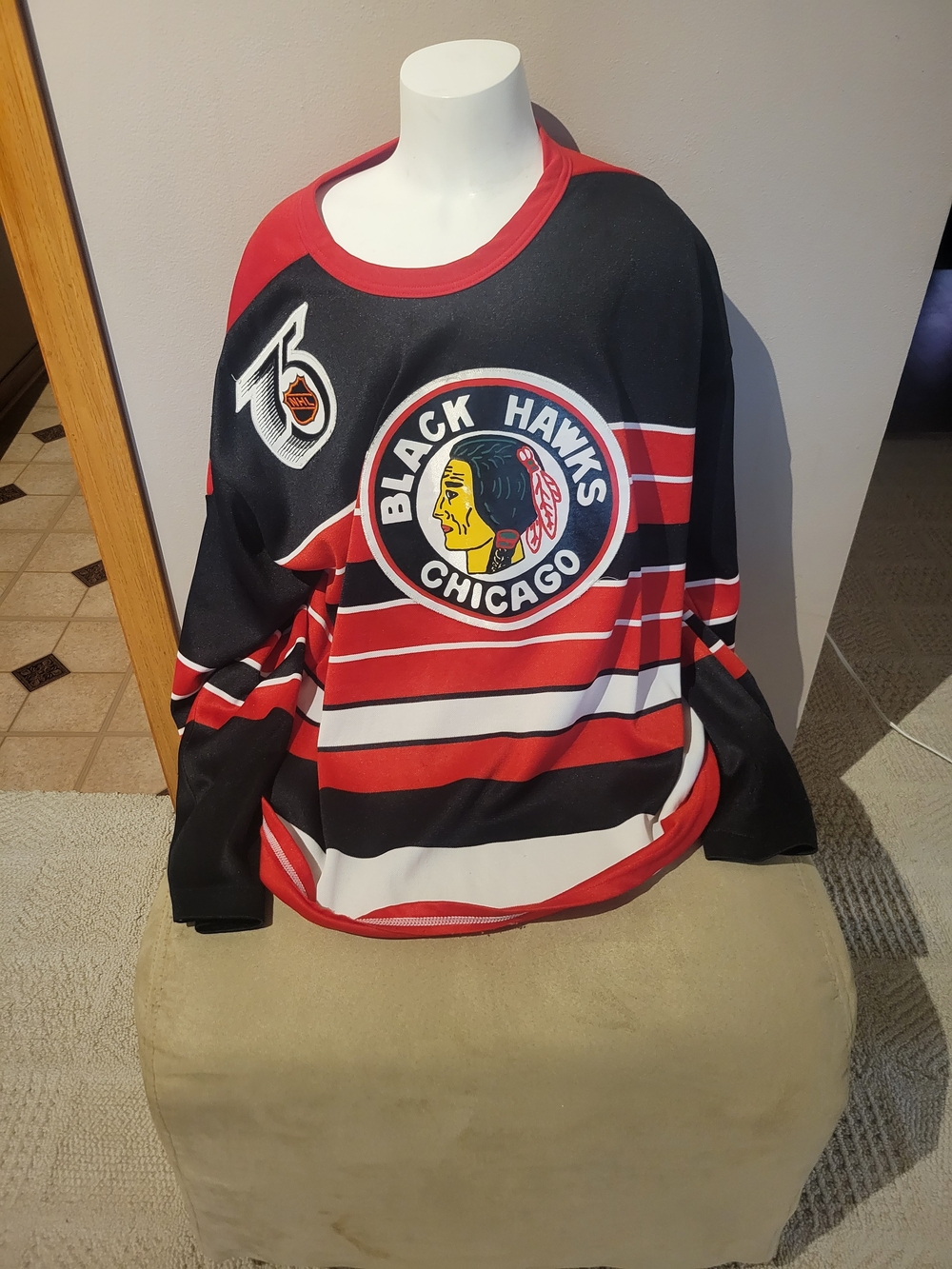 Blackhaw Red & Black Men's Hockey Jersey